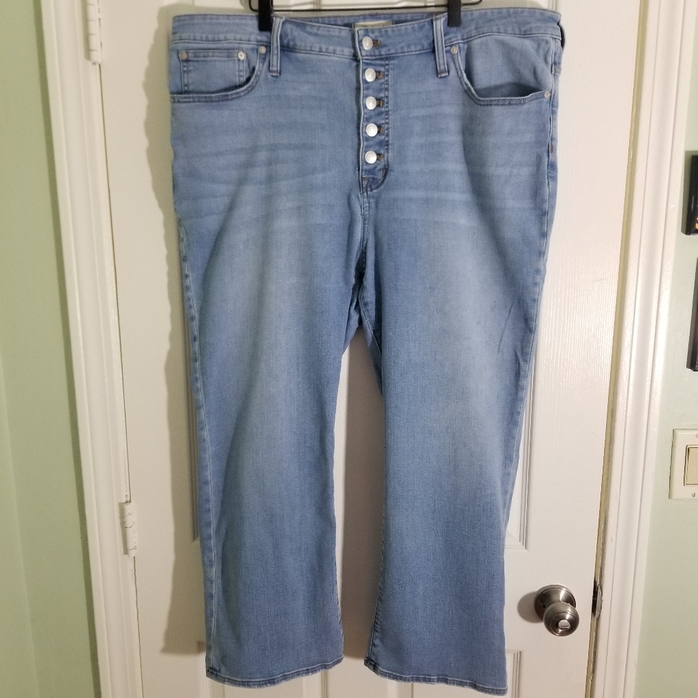 Madewell Cali Demi-Boot Button Fly Jeans Size 35